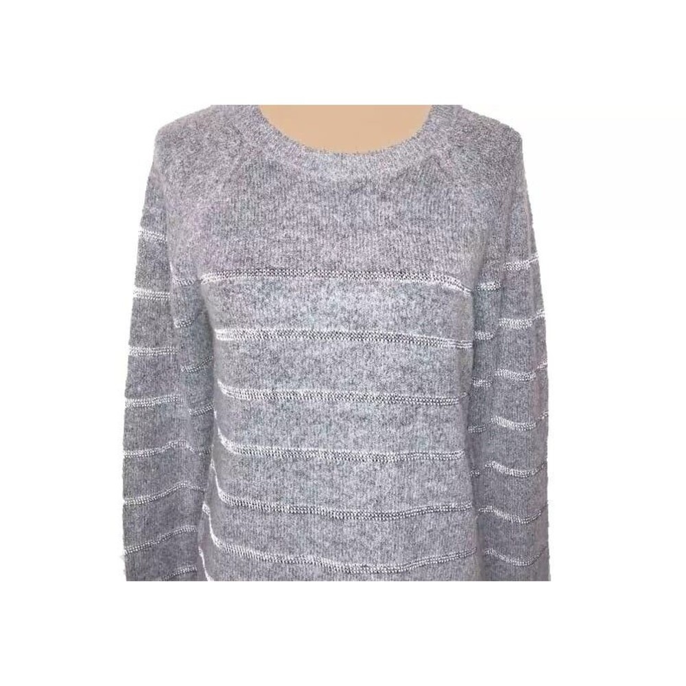 NEW! Current / Elliott Victor Sweater - Size 1 / Small - Gray & Metallic Stripe - Picture 2 of 5